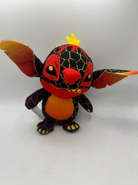 Stitches Black & Orange Dragon Plush with Yellow Accents